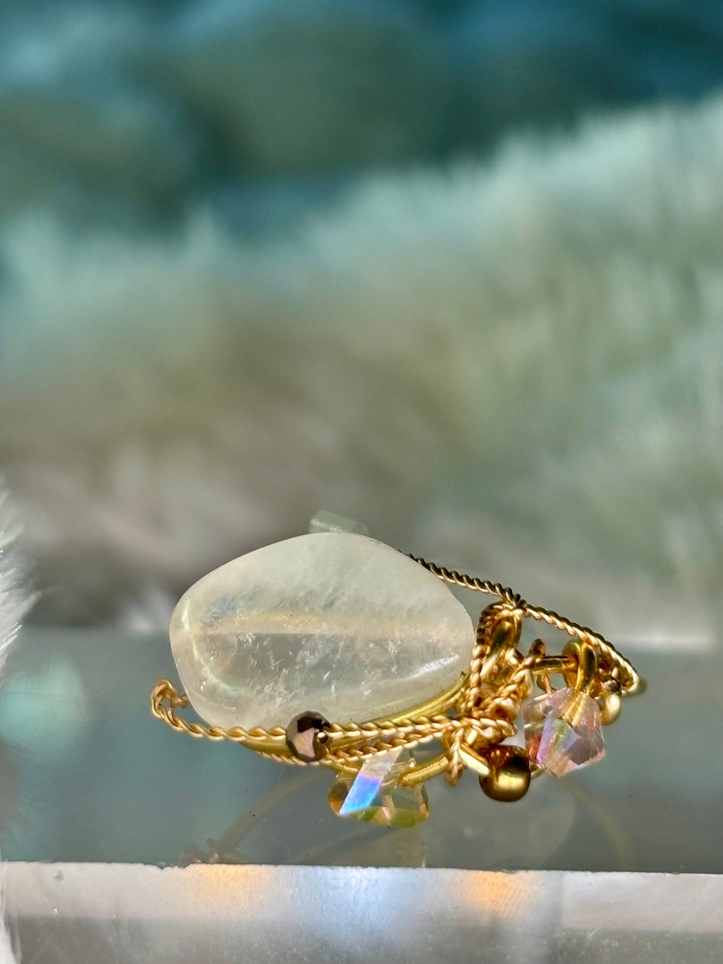 Rose quartz ring: pure princess ￼