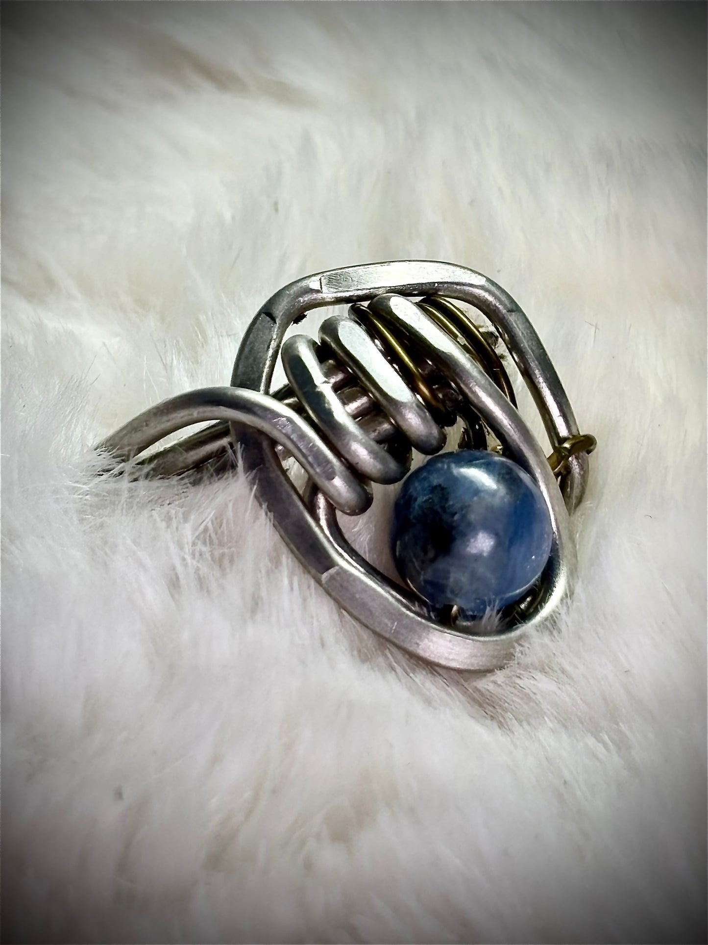 Blue Kyanite and Silver Ring:￼The Stabilizer