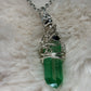 Green Daydream: green or irradiated crystal pendant