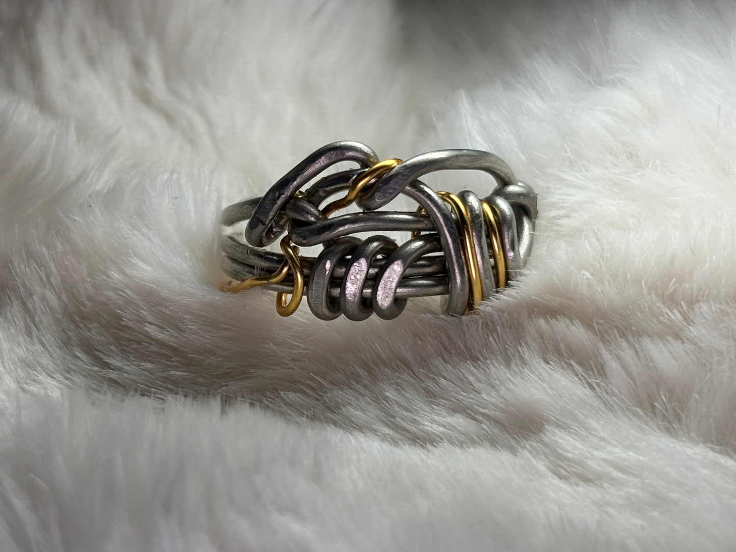 Silver and gold ring: circle of the unbroken promise