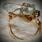 Blue quartz crystal ring a radiated ￼