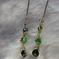 Green Forest Light: green nephrite earrings