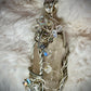 Crystal and quartz crystal pendant: TWIN PILLARS OF CLARITY ￼ ￼