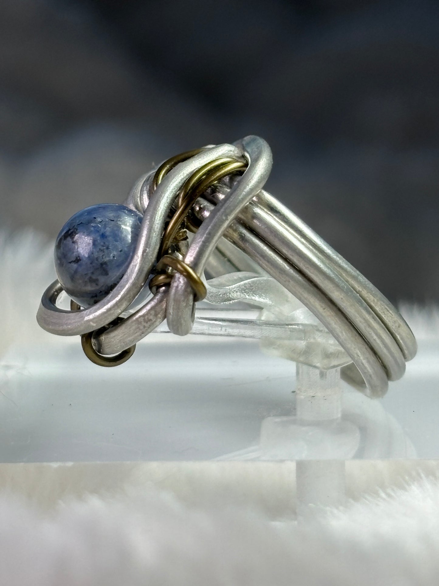 Blue Kyanite and Silver Ring:￼The Stabilizer