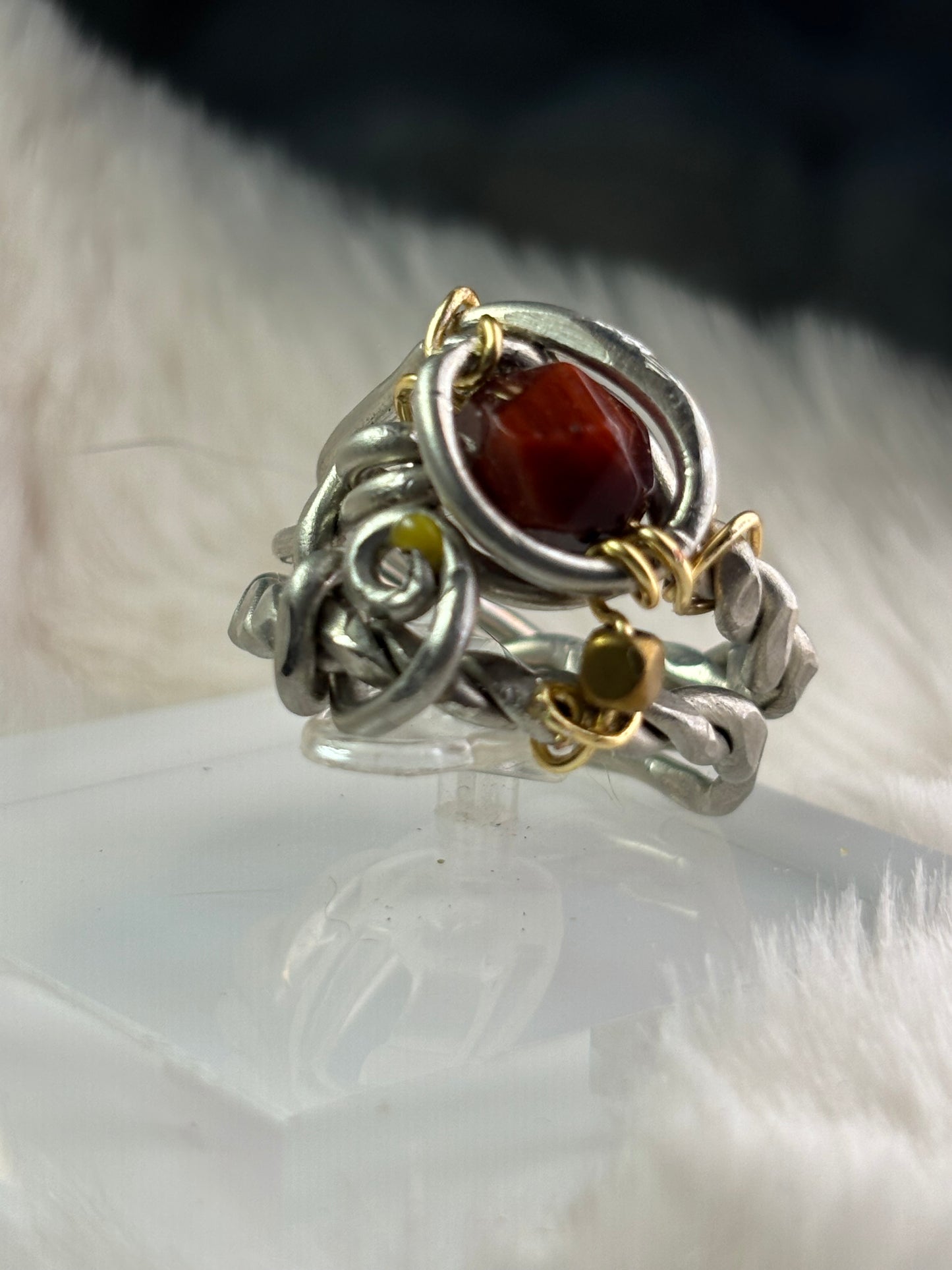 Tiger eye and silver ring:     ￼Tribal Royalty