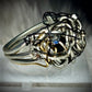 Diamond rhinestone, silver ring: powerful