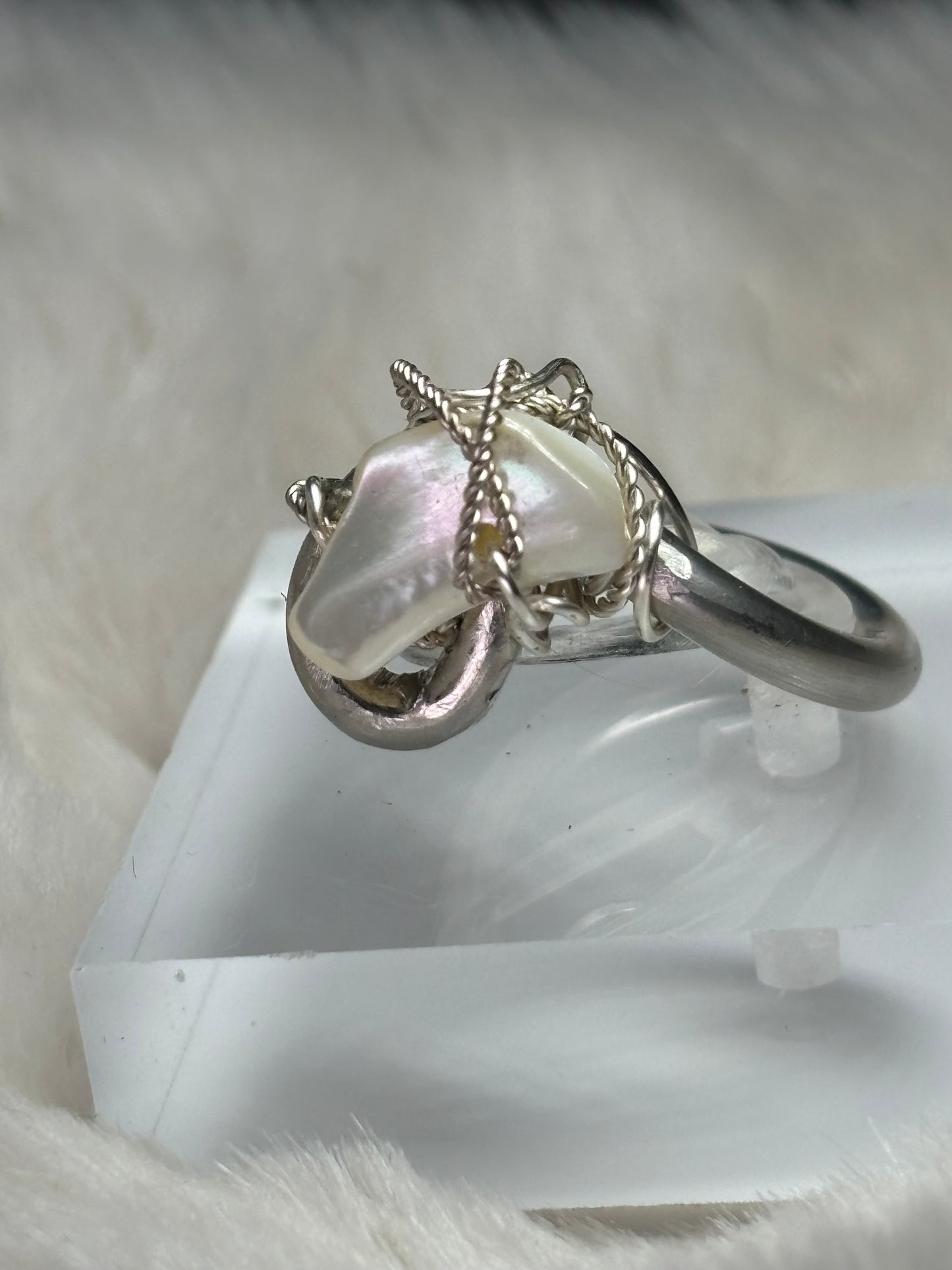Mother of Pearl, ring: ocean keepsake ￼