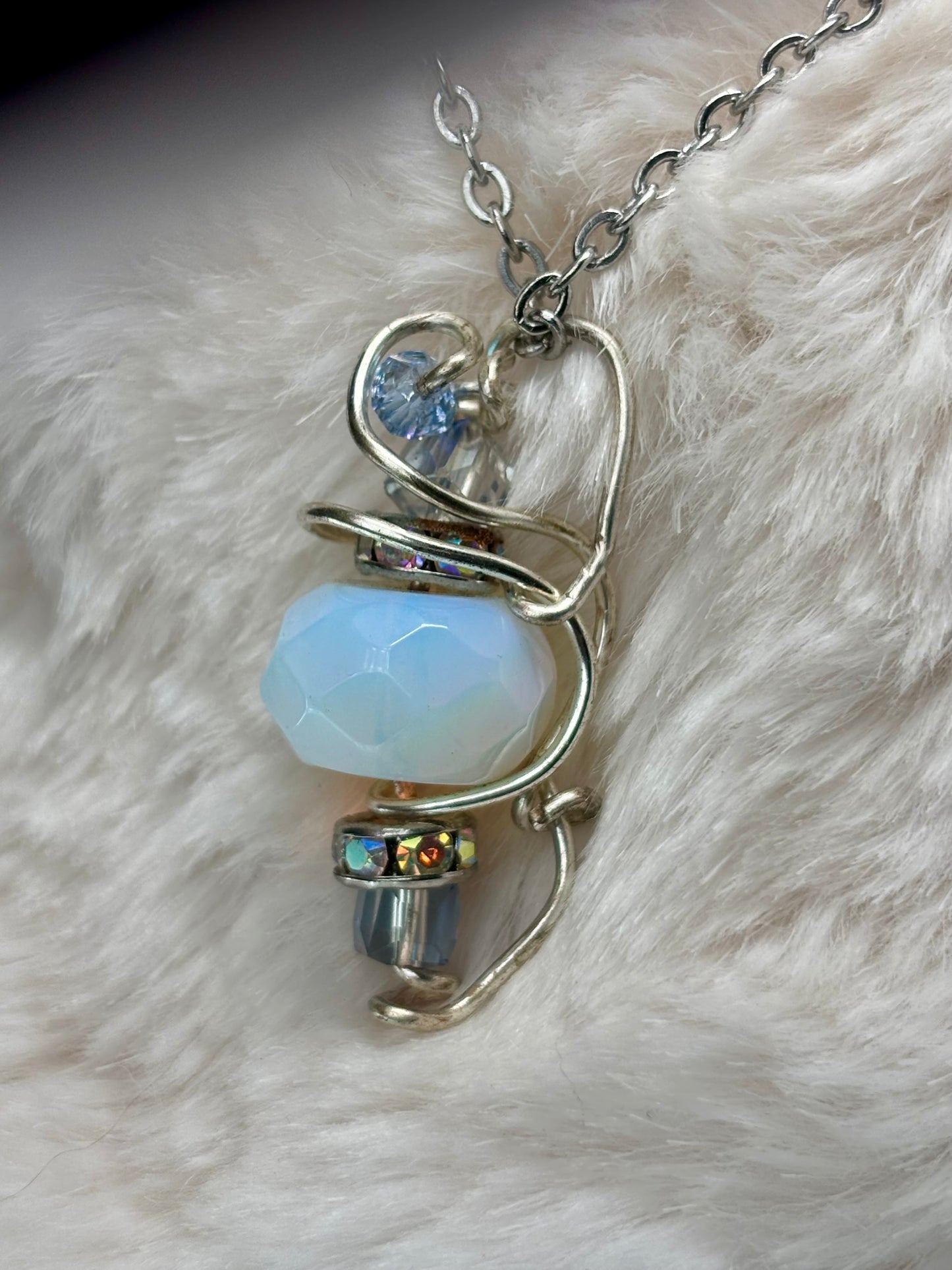Quiet, kind of magic: moonstone pendant