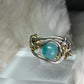 Aqua￼Amazonite and silver ring: ￼ my peace protects me ￼
