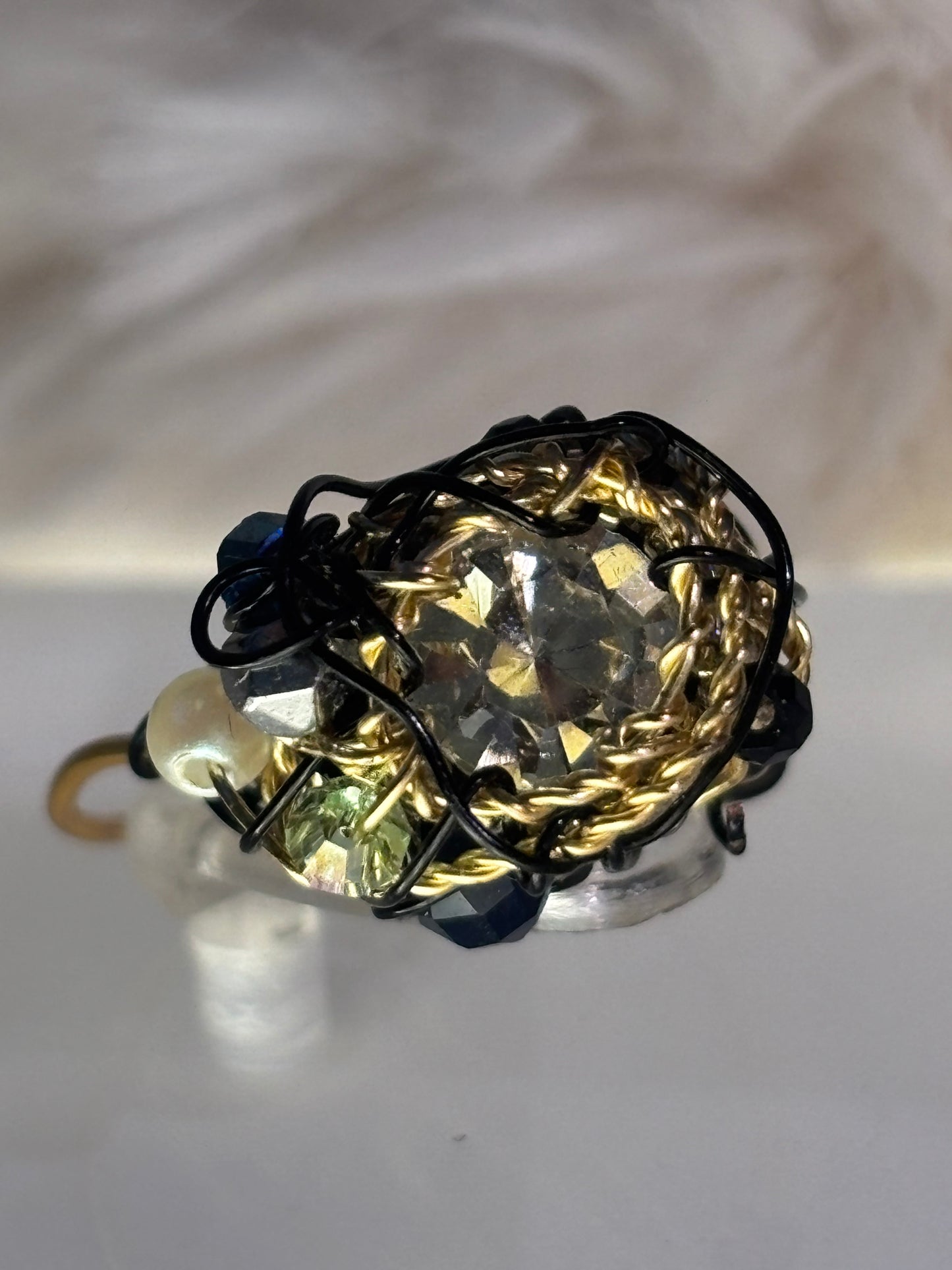 Diamond rhinestone ring: forever