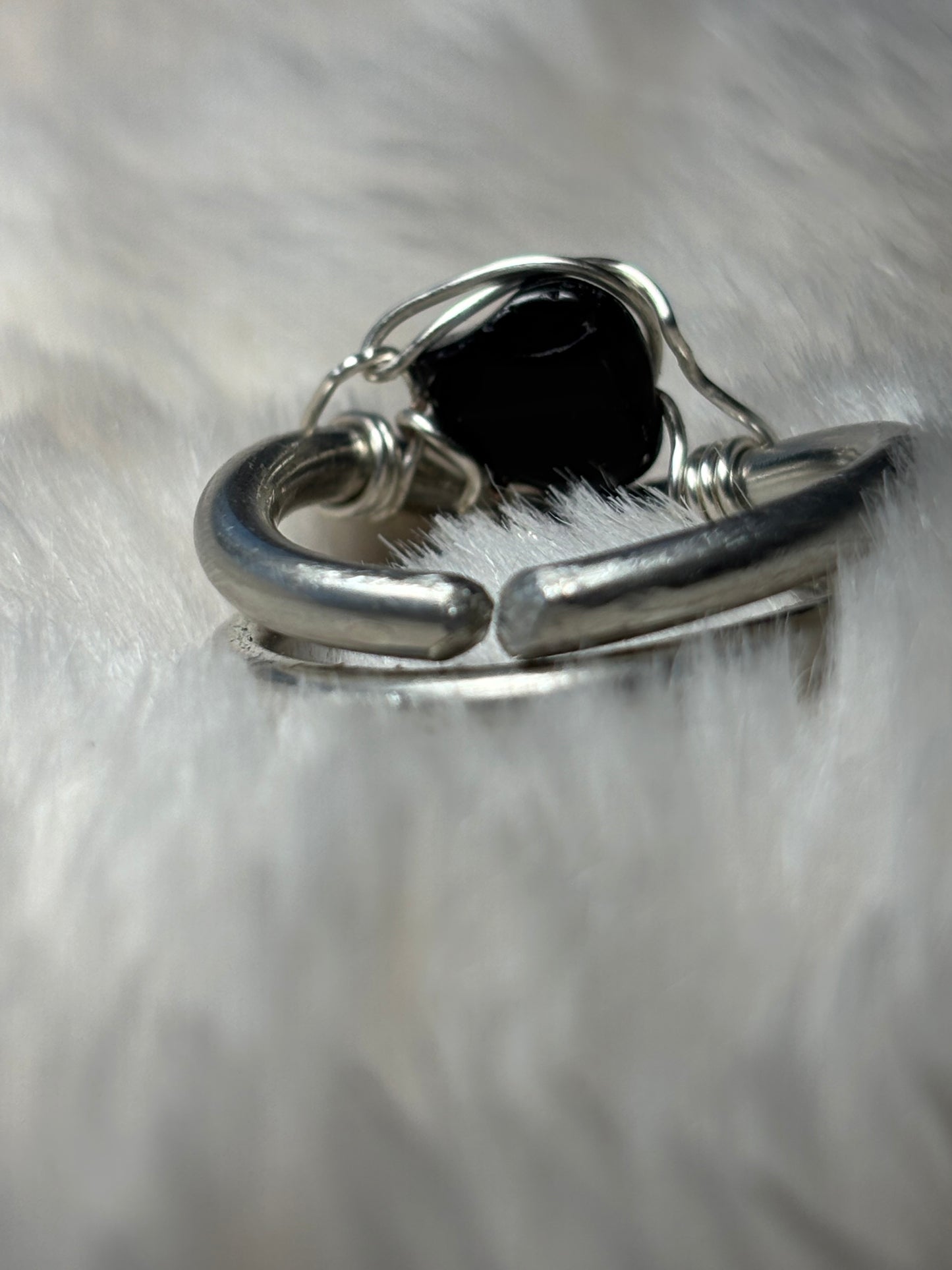 Silver ring with Black Onyx:         All Is Secure