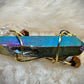 Celestial blade: Titanium Aura Quartz “ rainbow quartz”