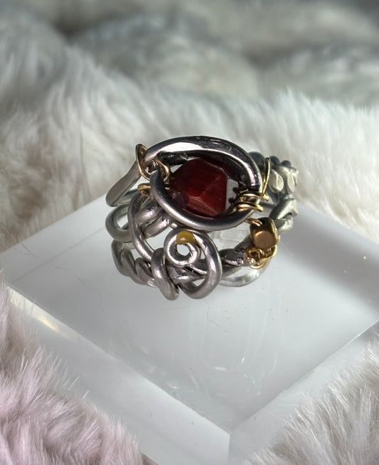 Tiger eye and silver ring:     ￼Tribal Royalty