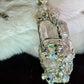 Crystal and quartz crystal pendant: TWIN PILLARS OF CLARITY ￼ ￼
