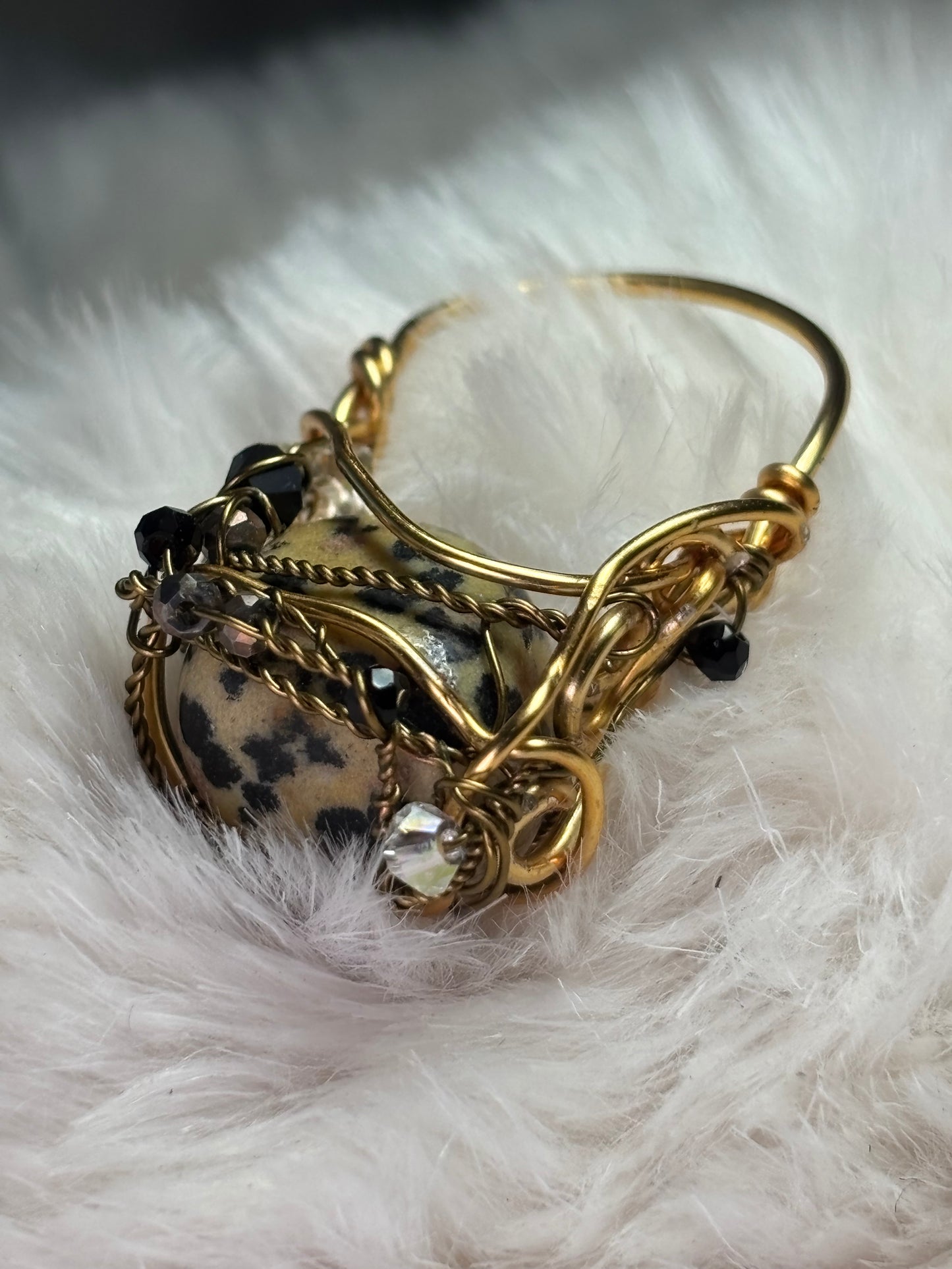 Dalmatian Jasper ring: loyalty ￼