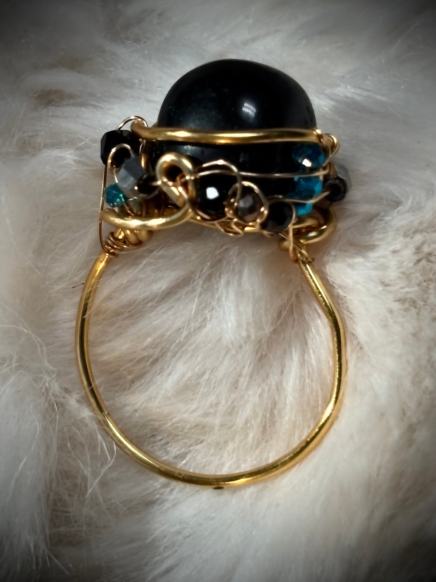 BROWN OBSIDIAN RING — TRIBAL ROYALTY