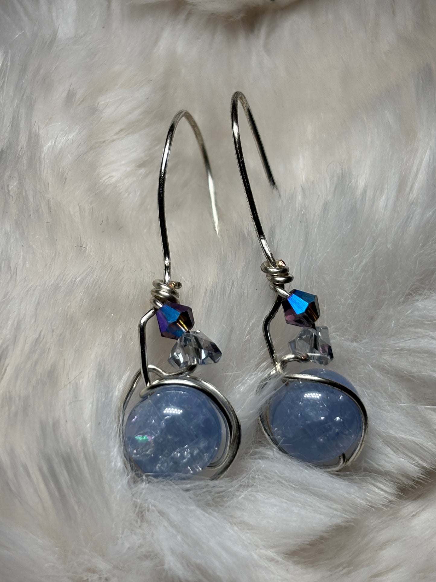 Quiet Sky: Blue Lepidolite Earrings