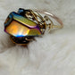 Titanium Aurora quartz ring: living color ￼