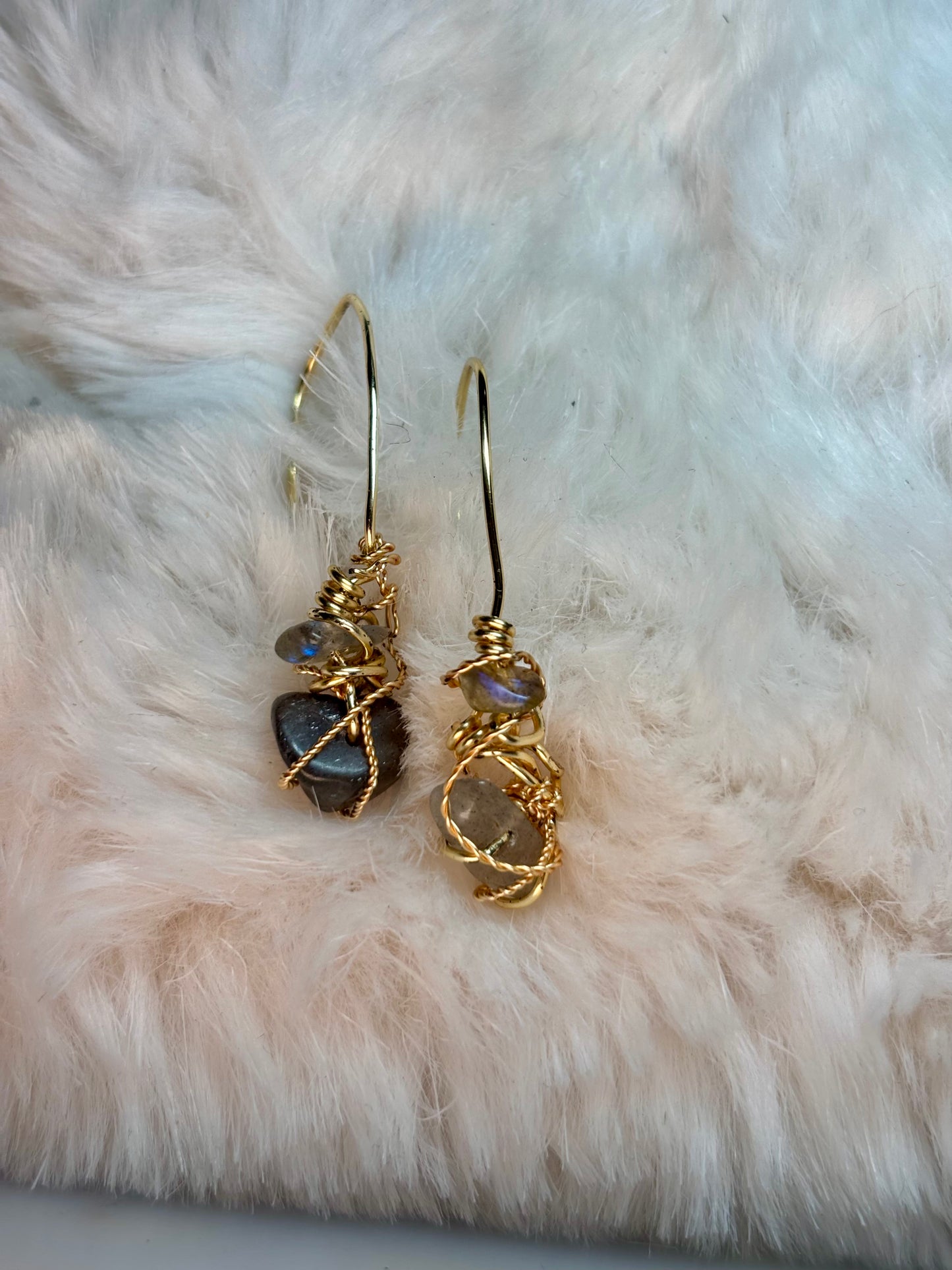 Moonlit Guardian:  Labradorite Earrings