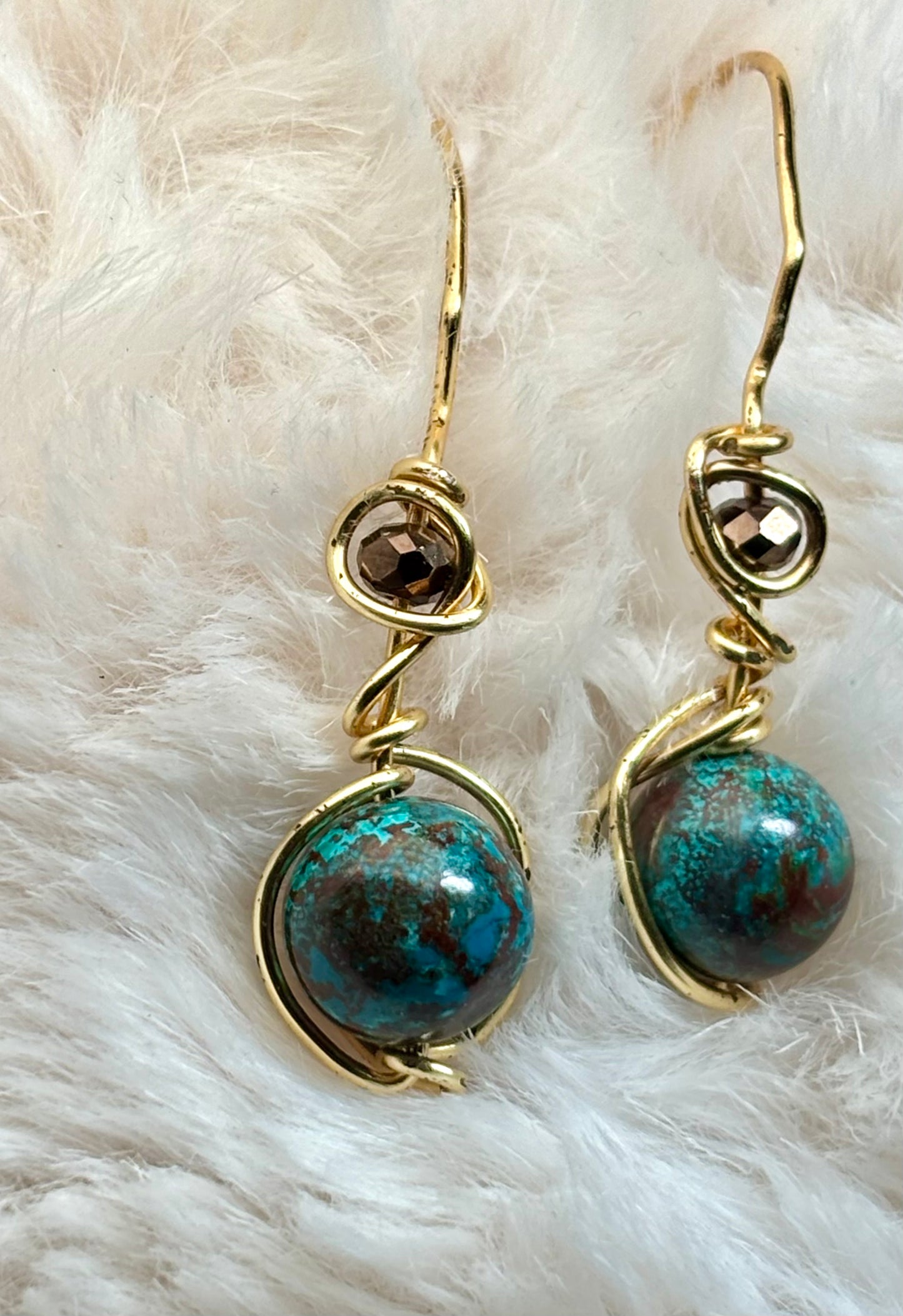 Andean turquoise: Earrings