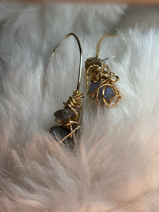 Moonlit Guardian:  Labradorite Earrings