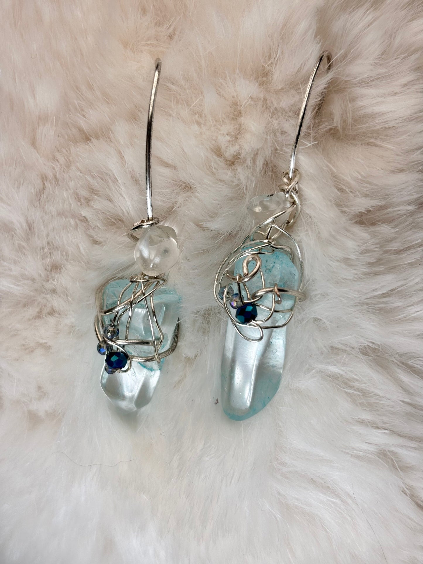 Frozen waters of the first age: earrings (set available)