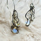 Poet’s Quill: Crystal/Moonstone Earrings