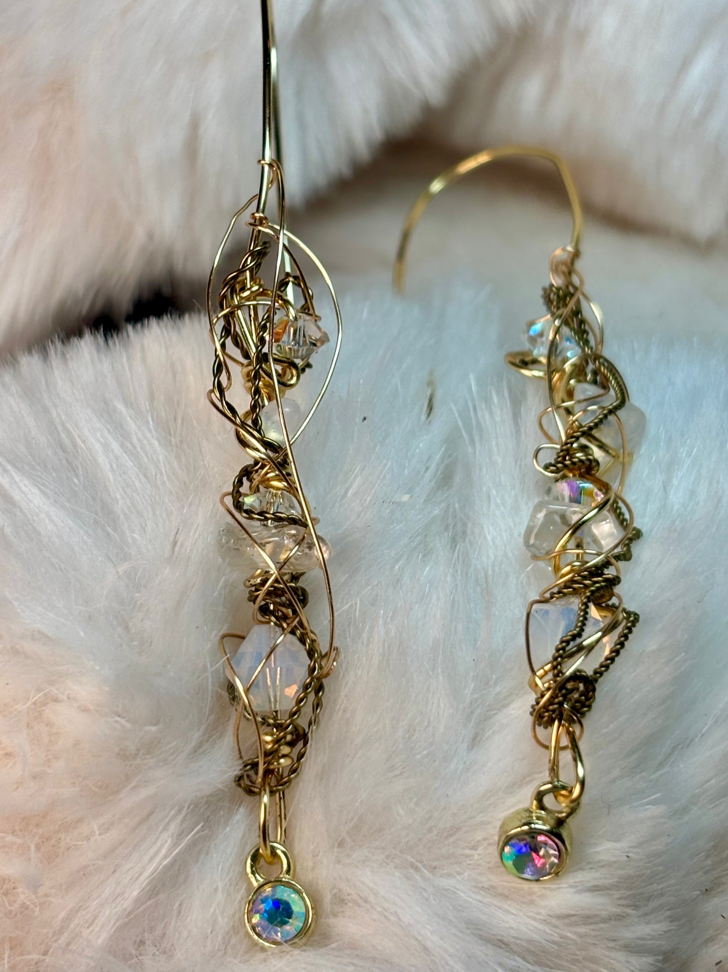 Moonlit Icicles: elegant drop earrings