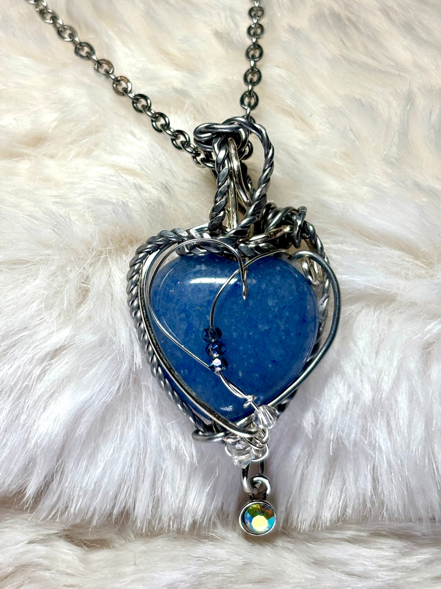 Blue Heirloom Heart:     Aventurine Pendant

All My Heart Collection