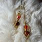 Golden Flame:    Goldstone Earrings