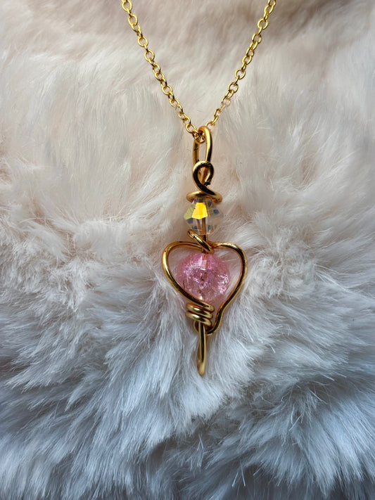 Glinda — Light of the Heart; pendant and pendant/ earrings set