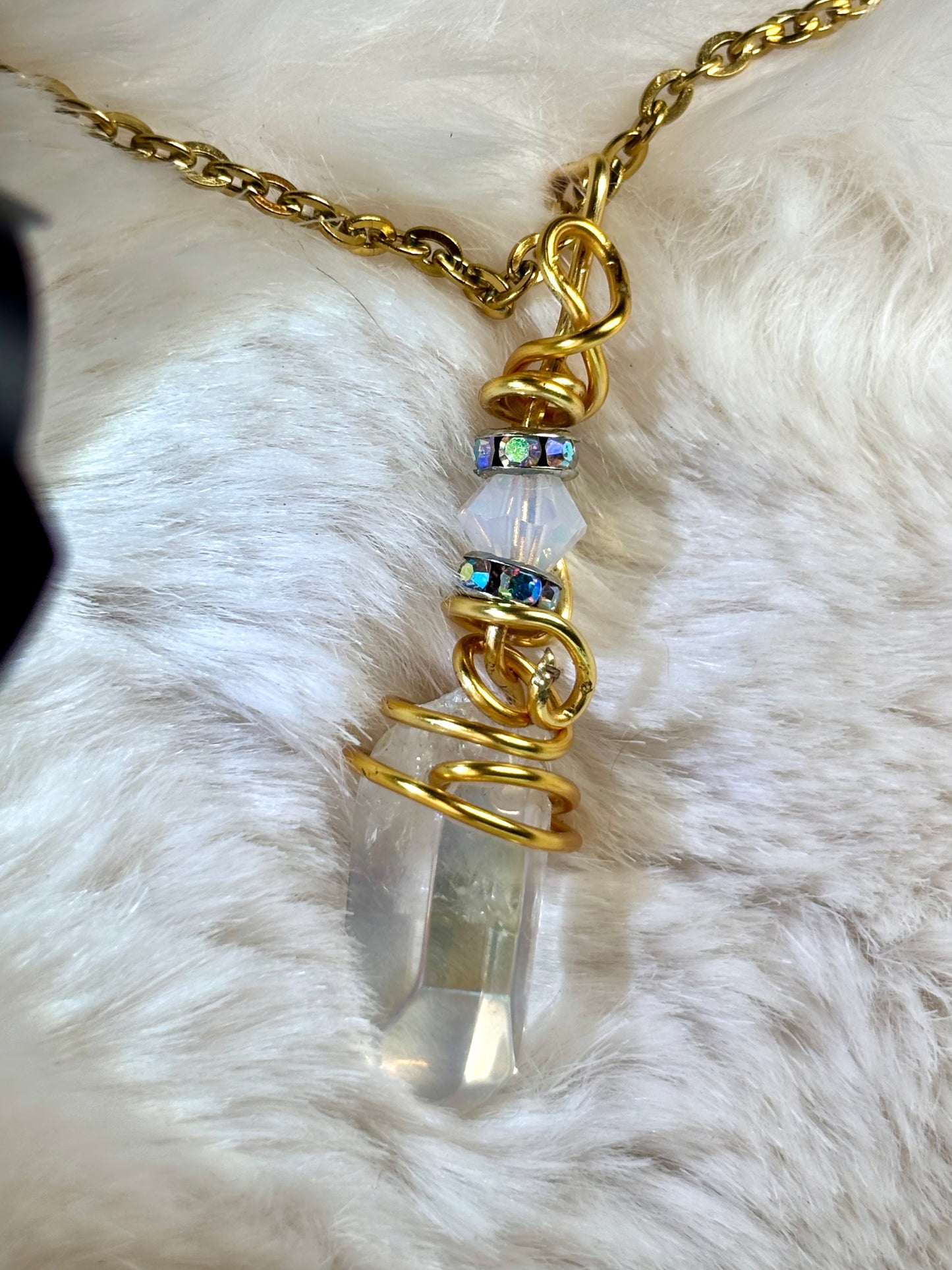 Moon Water: Crystal, Opalite Pendant