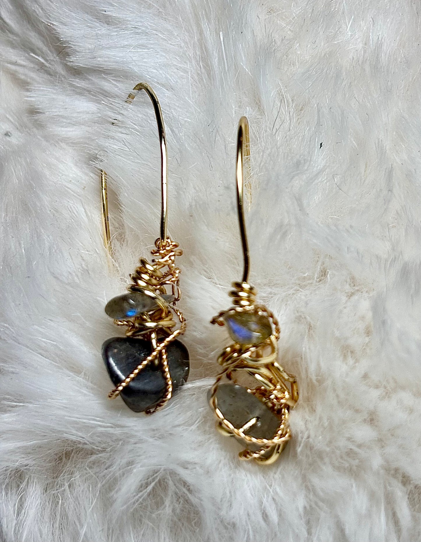 Moonlit Guardian:  Labradorite Earrings
