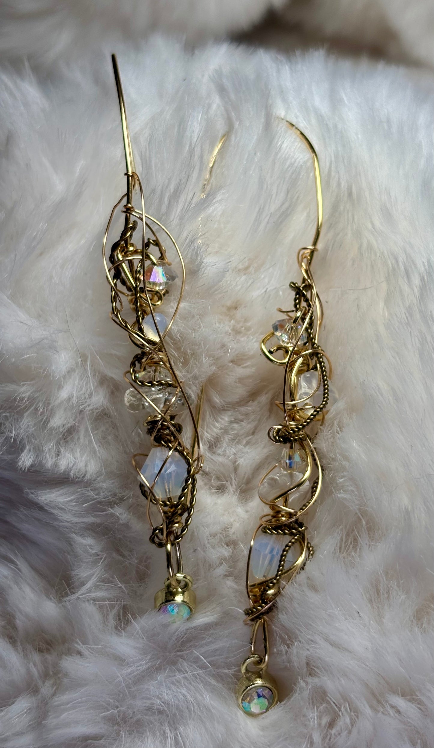 Moonlit Icicles: elegant drop earrings