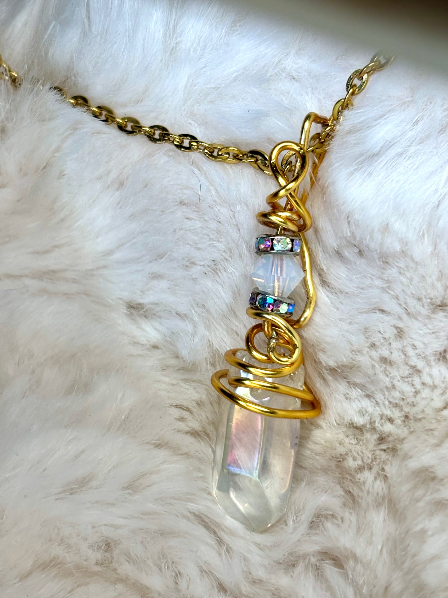 Moon Water: Crystal, Opalite Pendant