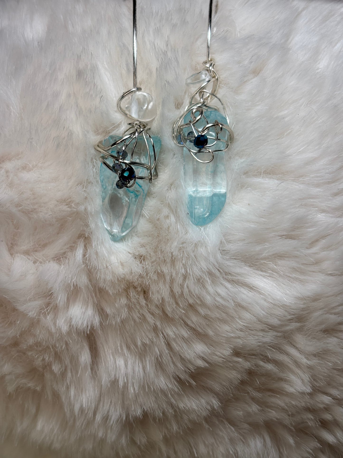 Frozen waters of the first age: earrings (set available)