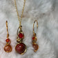 Ember Rise: Sunstone Earring/Pendant Set ￼