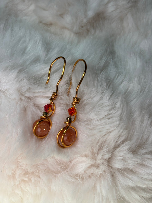 Ember Rise: Sunstone Earrings (set available)