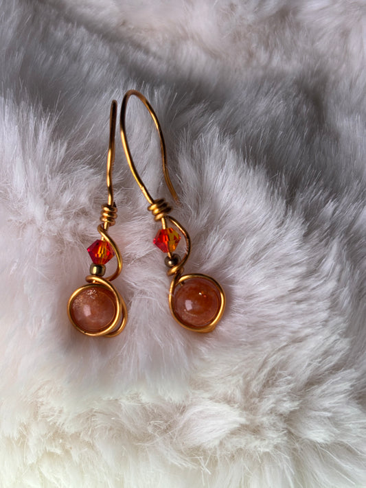Ember Rise: Sunstone Earrings (set available)