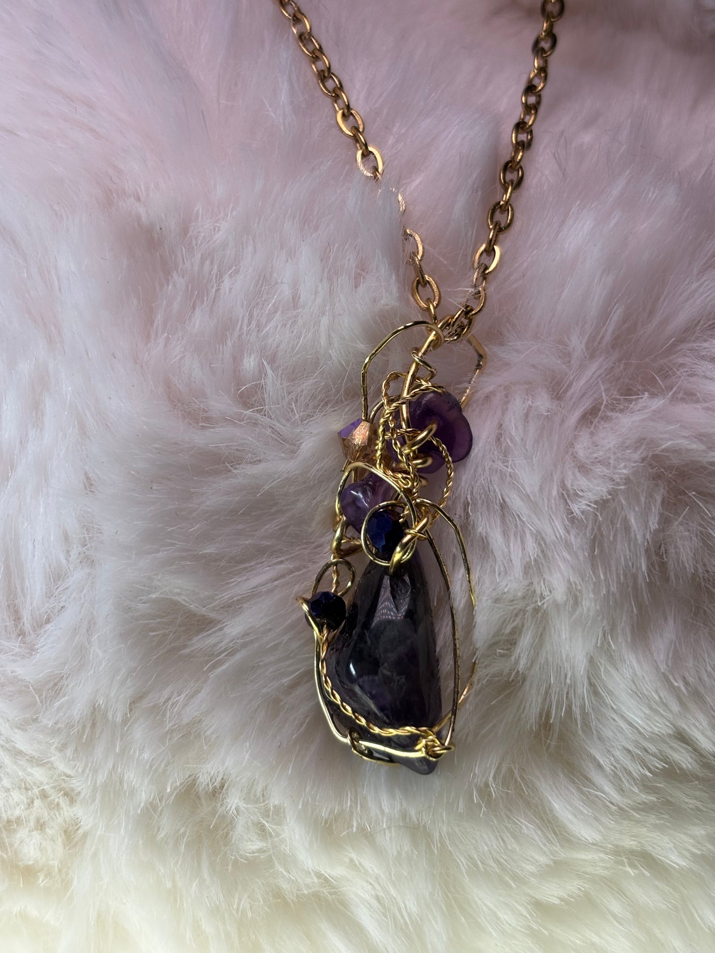 Midnight Crown: Amethyst Earring/Pendant set