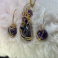 Midnight Crown: Amethyst Earring/Pendant set