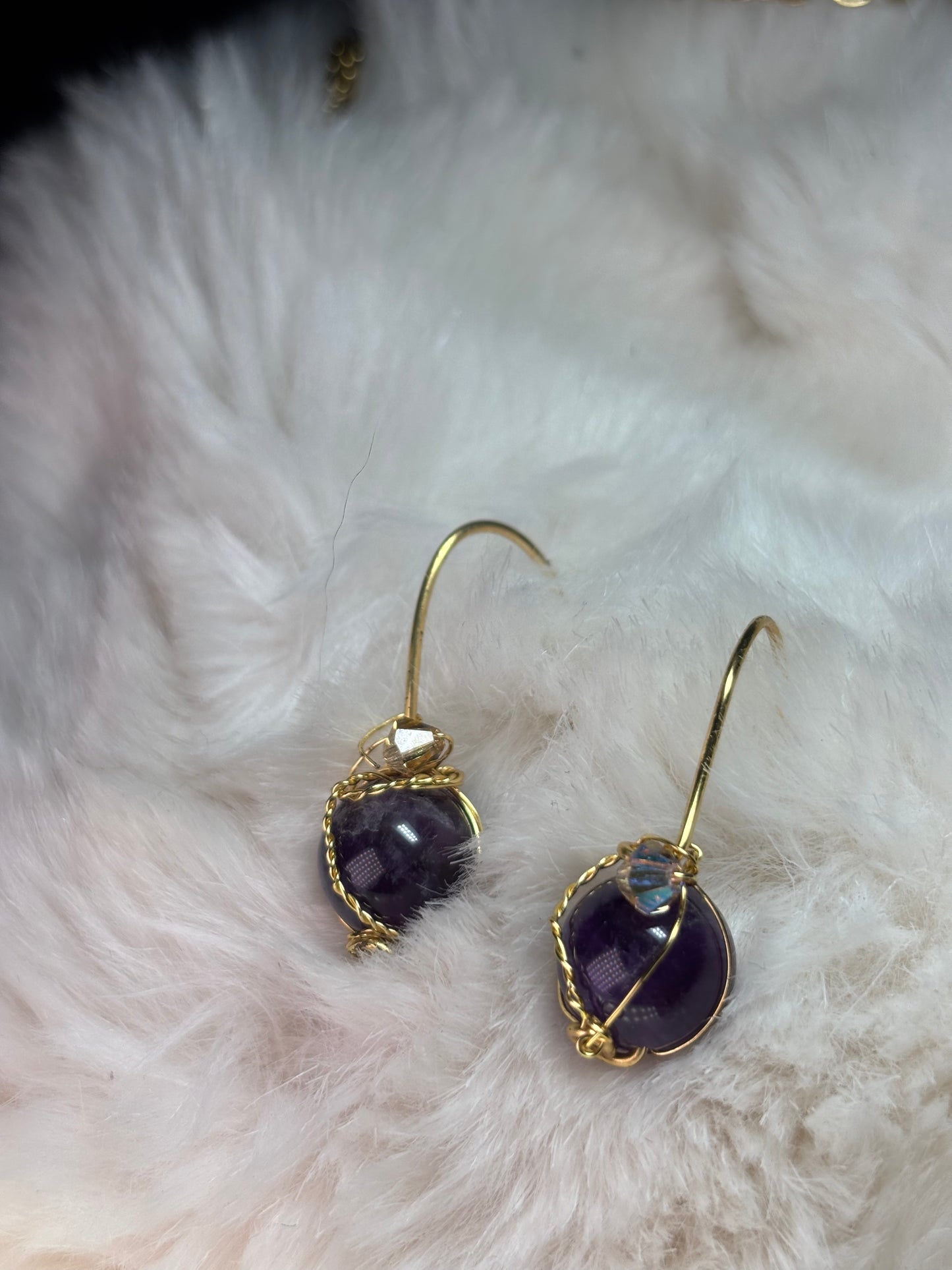 Midnight Crown: Amethyst Earring/Pendant set