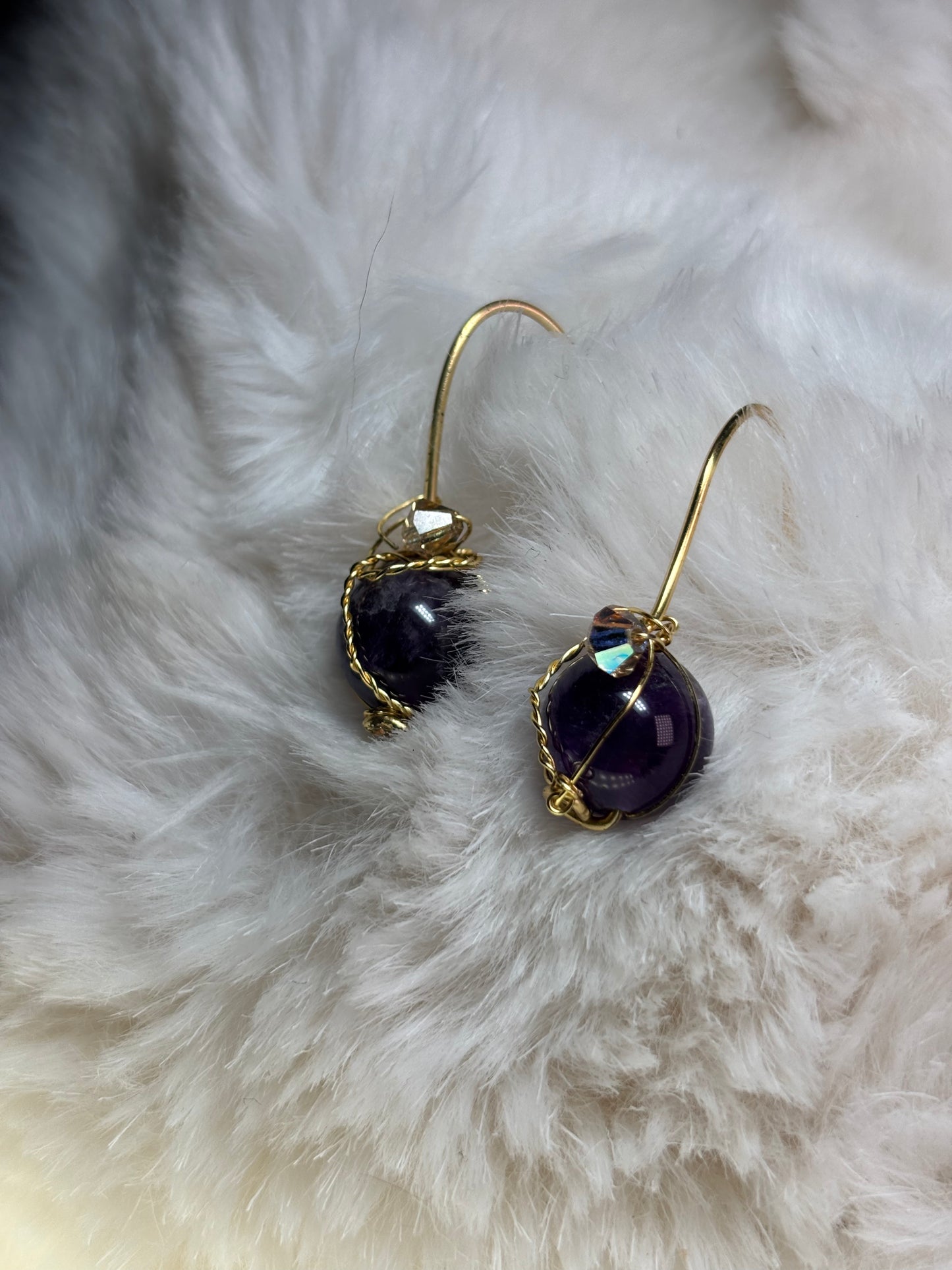 Midnight Crown: Amethyst Earring/Pendant set