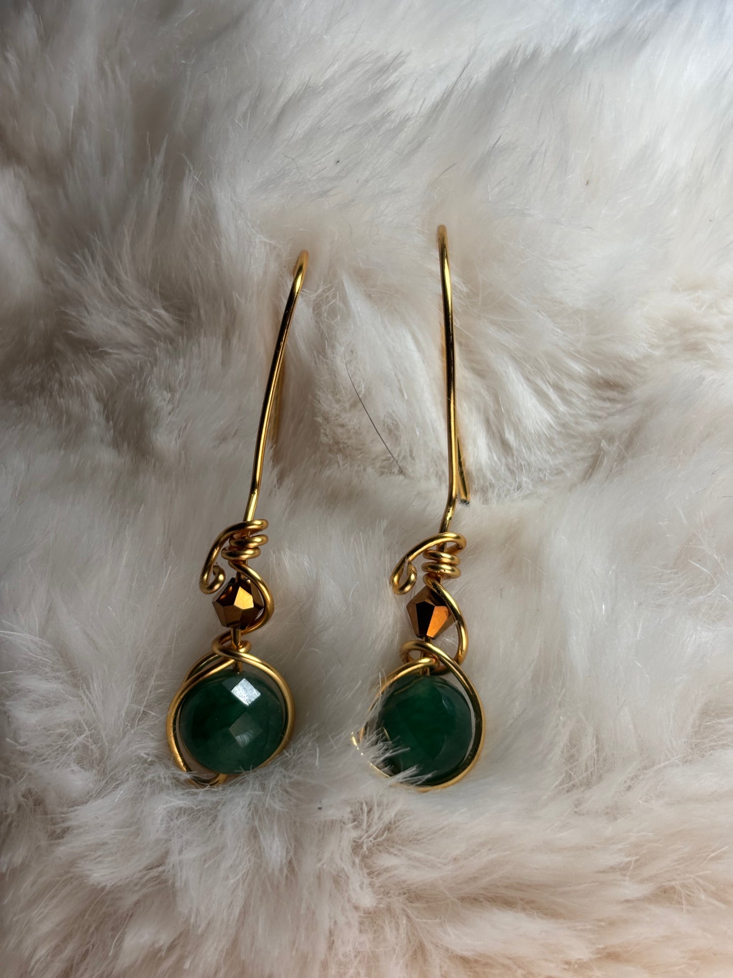 Evergreen Queen: Nephrite earring/pendant set