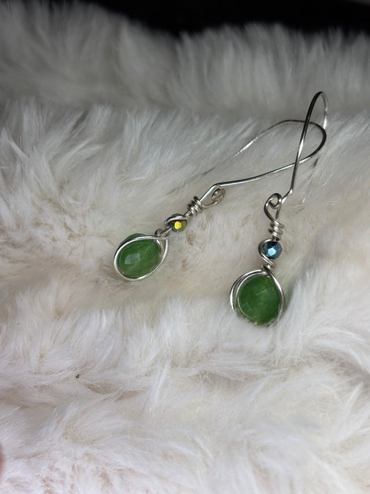 Whispering Vines: Nephrite Jade Earrings