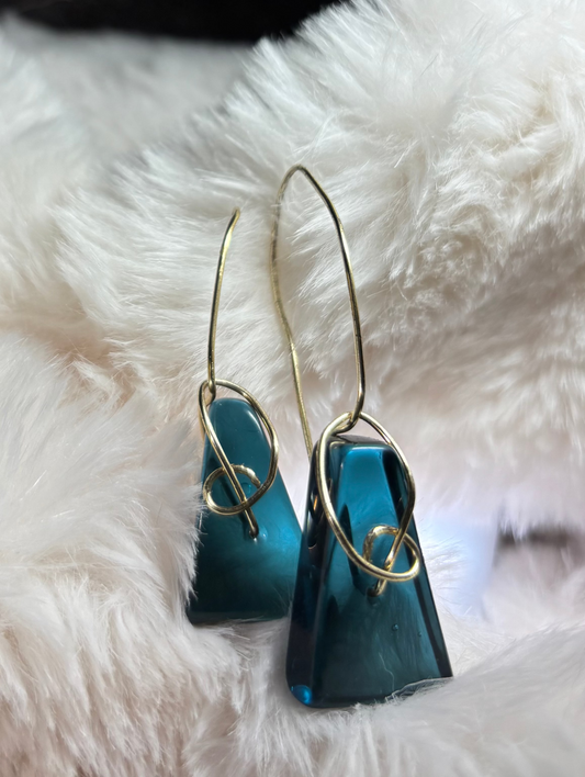 Candy Collection: Blue Hour Twighlight Drops irradiated crystal earring