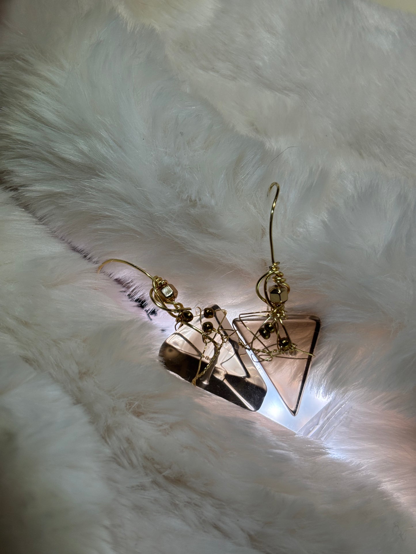 Candy Collection – Luminous Espresso Drops: Irradiated Crystal Earrings