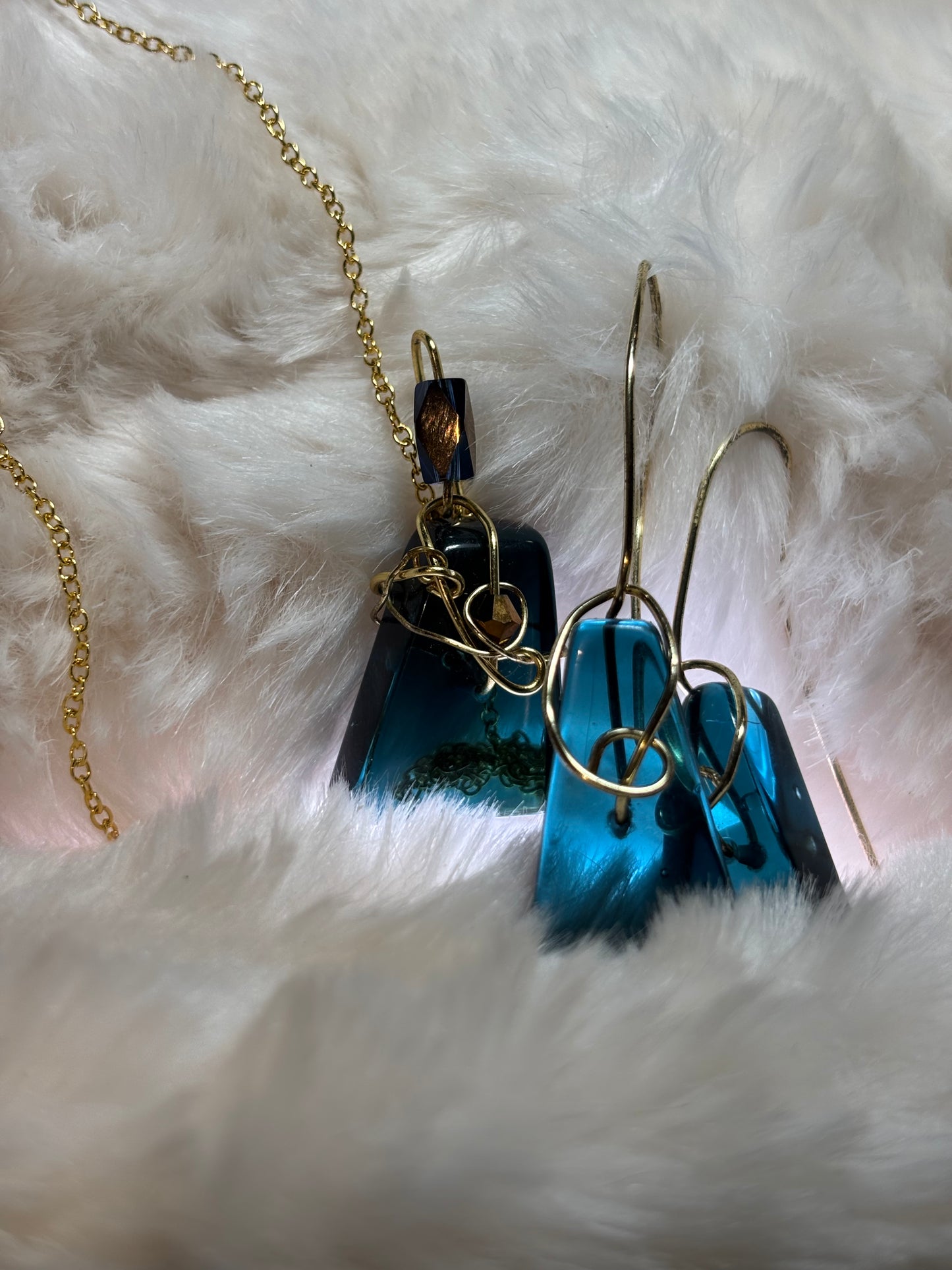 Candy Collection: Blue Hour Twighlight Drops irradiated crystal earring
