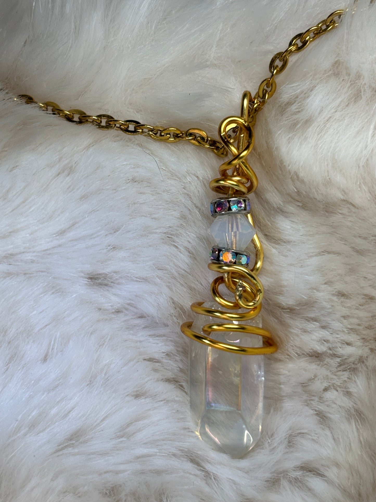 Moon Water: Crystal, Opalite Pendant
