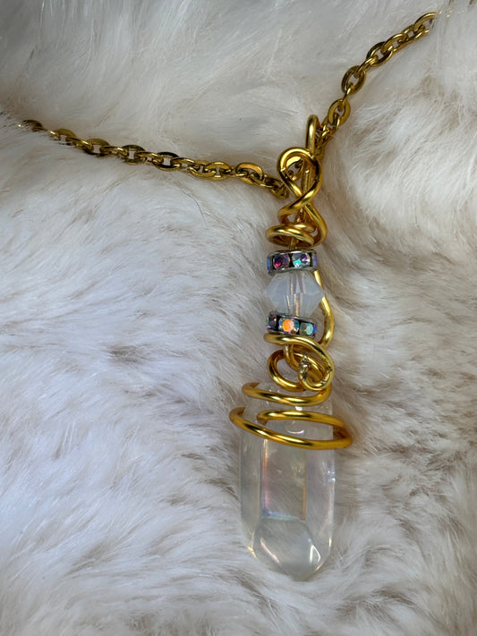 Moon Water: Crystal, Opalite Pendant